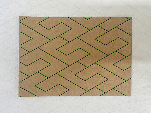 Final card, pattern of letter 'C' 