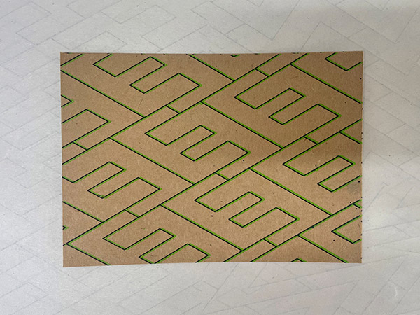 Final card, pattern of letter 'E' 