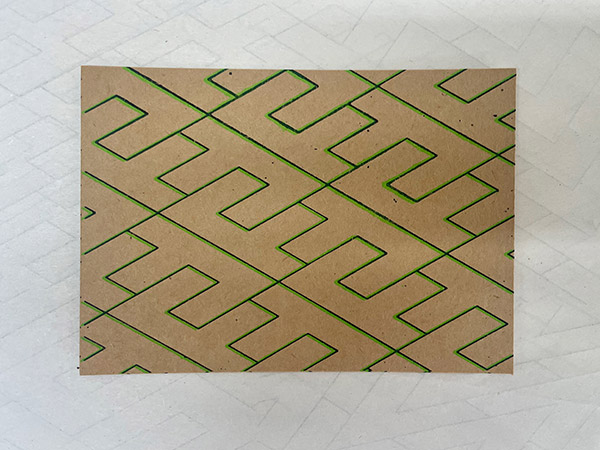 Final card, pattern of letter 'F' 