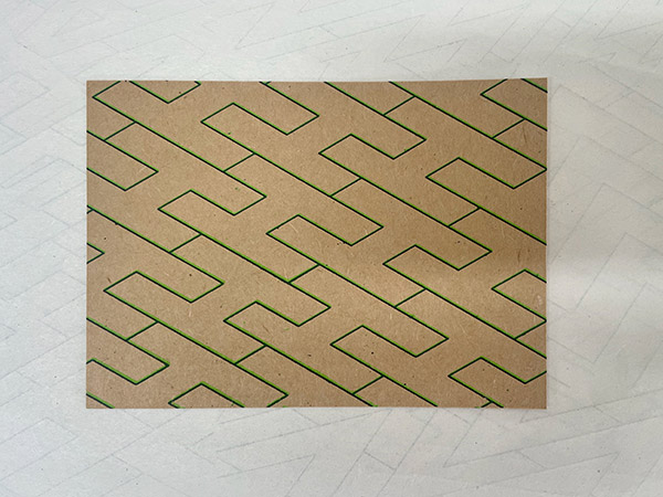 Final card, pattern of letter 'H' 