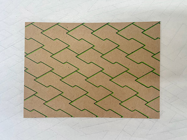 Final card, pattern of letter 'I' 