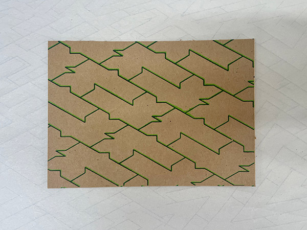 Final card, pattern of letter 'K' 