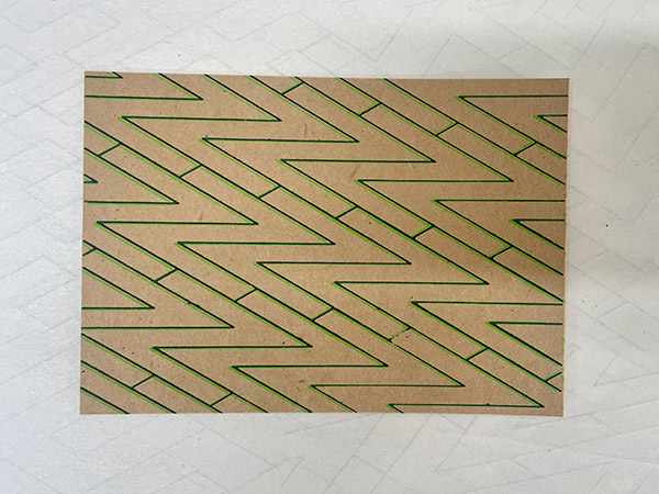 Final card, pattern of letter 'N' 