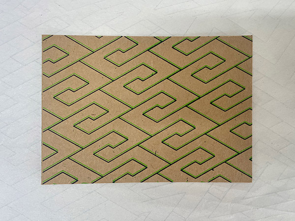 Final card, pattern of letter 'S' 