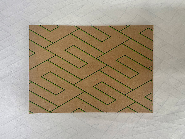 Final card, pattern of letter 'U' 