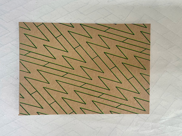 Final card, pattern of letter 'W' 