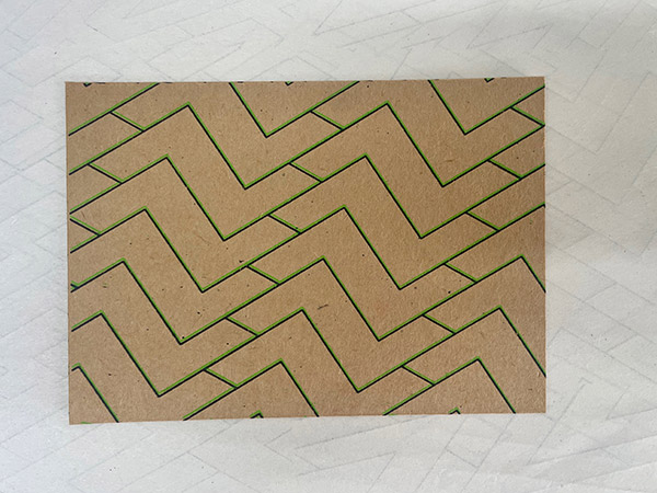 Final card, pattern of letter 'Z' 