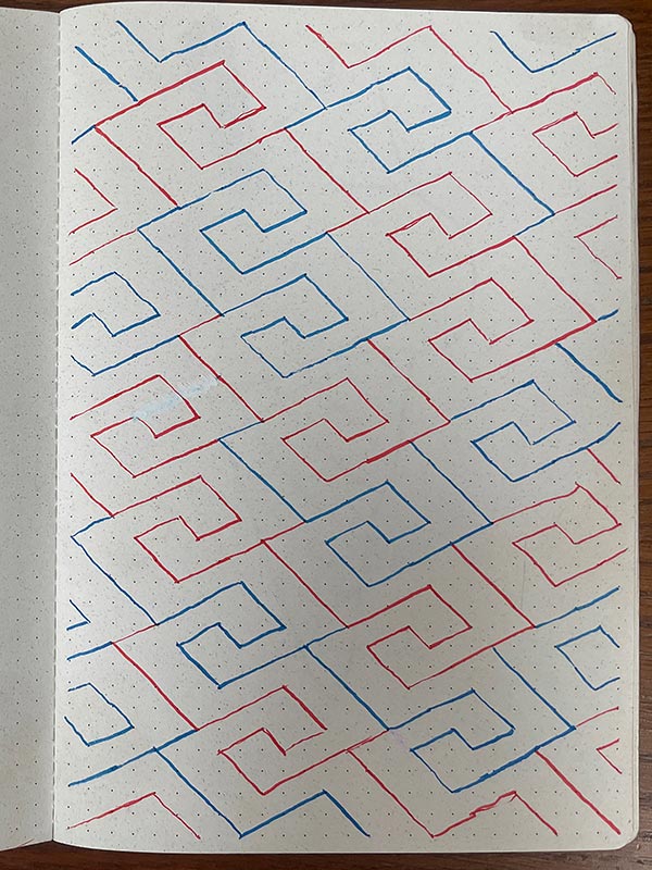 Sketch of 'S' pattern